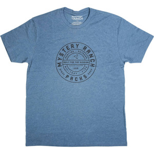 MYSTERY RANCH Brand Seal T-Shirt - Sailor Blue Heather (Front)